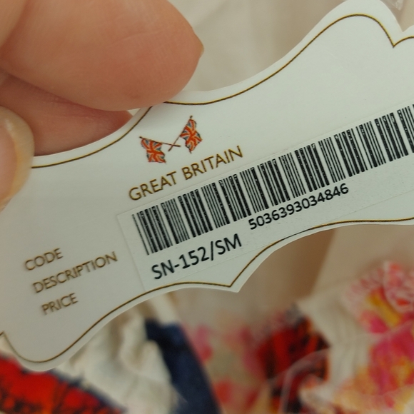 Powell Craft Floral Floral Cotron Pajama Top Size Small/Medium - Picture 5 of 7